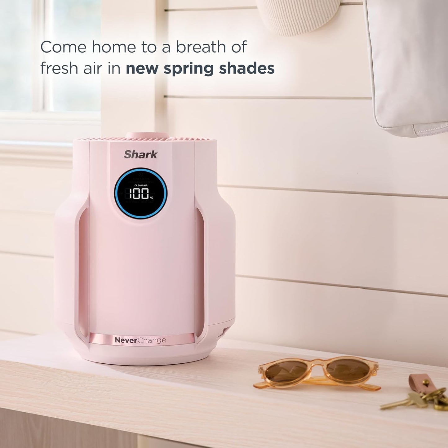 Home purifier with NeverChange HEPA air filter for multi-room powerful purification, filters smoke and captures 99.98% of particles and dust