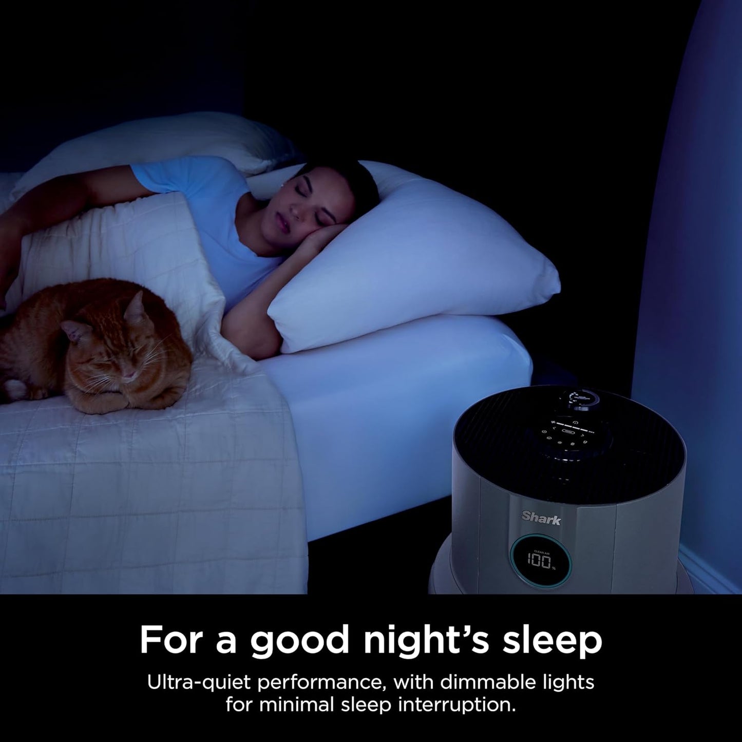 Home purifier with NeverChange HEPA air filter for multi-room powerful purification, filters smoke and captures 99.98% of particles and dust