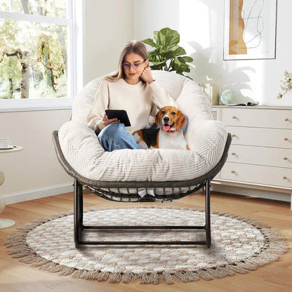 The Deep-Cushioned Magic of a Rocking Papasan Chair