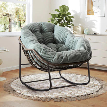 The Deep-Cushioned Magic of a Rocking Papasan Chair