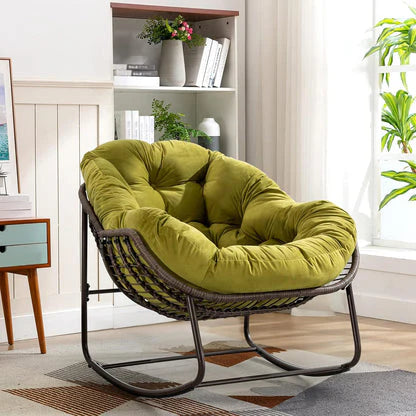 The Deep-Cushioned Magic of a Rocking Papasan Chair