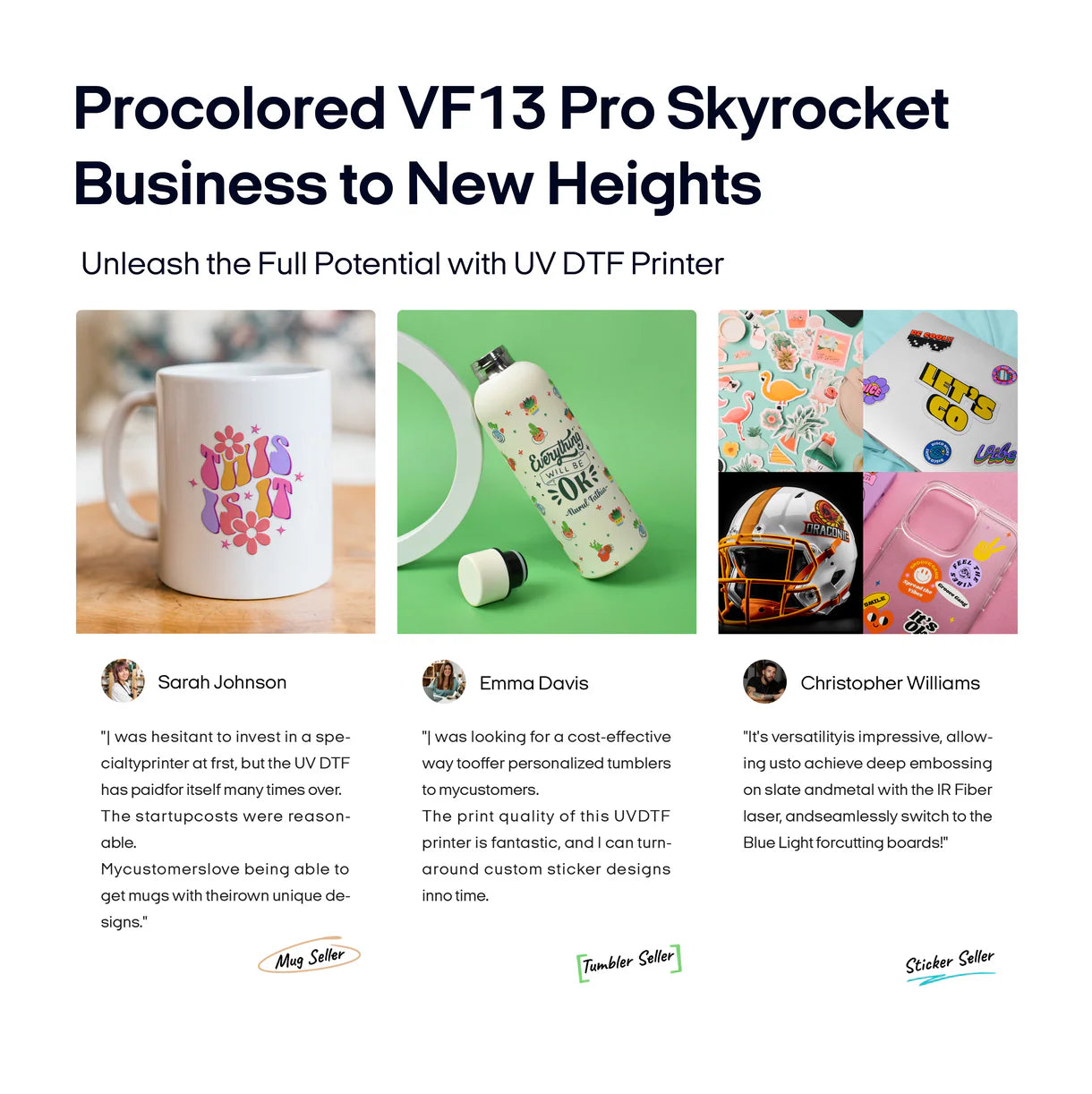 Procolored VF13 Pro Panda UV DTF Printer 13" A3+ Dual XP600 2-in-1