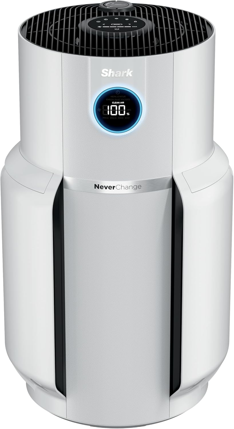 Home purifier with NeverChange HEPA air filter for multi-room powerful purification, filters smoke and captures 99.98% of particles and dust