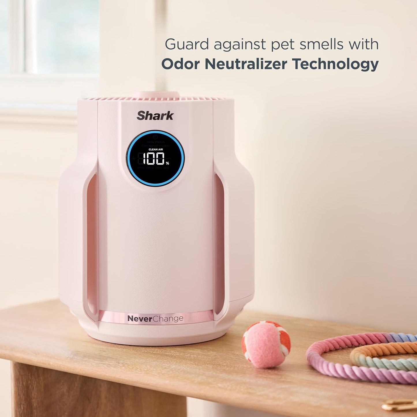 Home purifier with NeverChange HEPA air filter for multi-room powerful purification, filters smoke and captures 99.98% of particles and dust