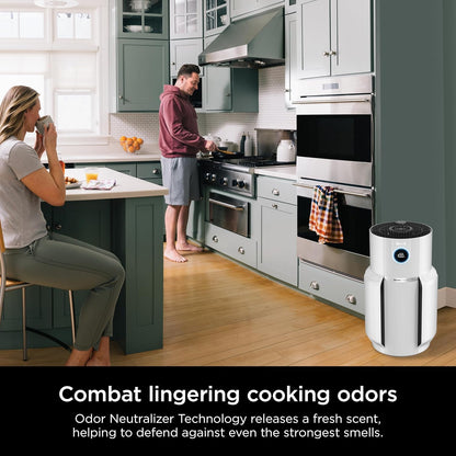 Home purifier with NeverChange HEPA air filter for multi-room powerful purification, filters smoke and captures 99.98% of particles and dust