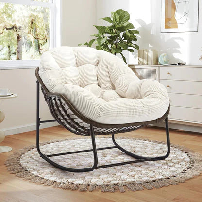 The Deep-Cushioned Magic of a Rocking Papasan Chair