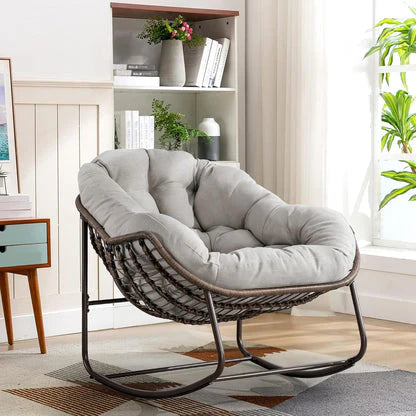 The Deep-Cushioned Magic of a Rocking Papasan Chair